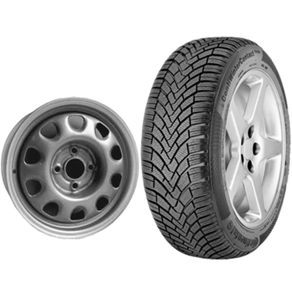 Pack Jante tôle + Pneu hiver Continental WinterContact TS850 185/65R15 88T