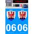 2 Stickers voiture Nice 06