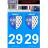 2 Stickers voiture Brest 29