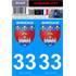 2 Stickers voiture Bordeaux 33