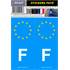 2 Stickers voiture France Europe