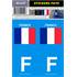 2 Stickers voiture France Drapeau