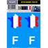 2 Stickers voiture France Pays
