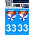 2 Stickers voiture Gironde 33