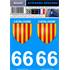 2 Stickers voiture Catalogne 66