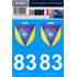 2 Stickers voiture Var 83