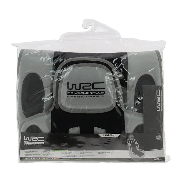 Couvre-siège type baquet noir et gris WRC