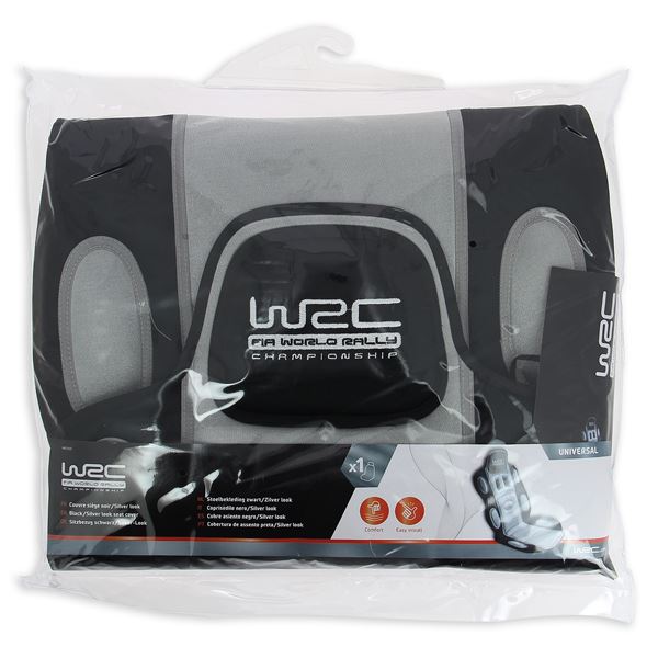 Couvre-siège type baquet gris et noir WRC