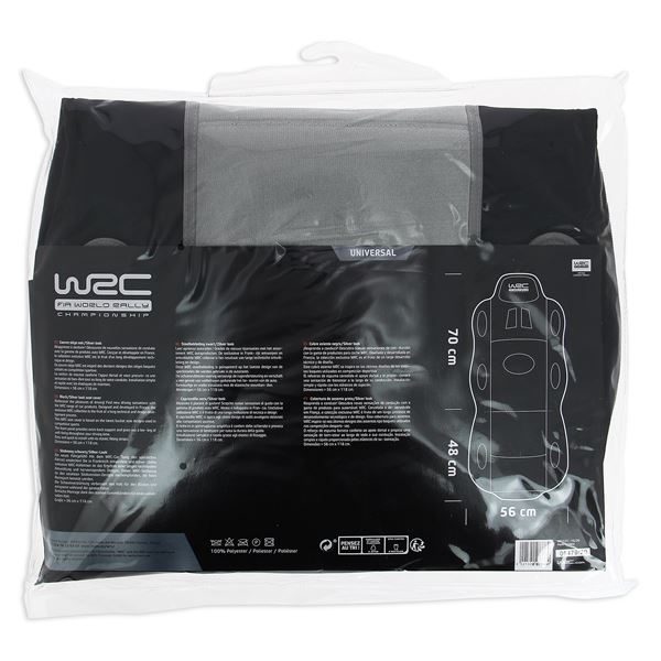 Couvre-siège type baquet gris et noir WRC