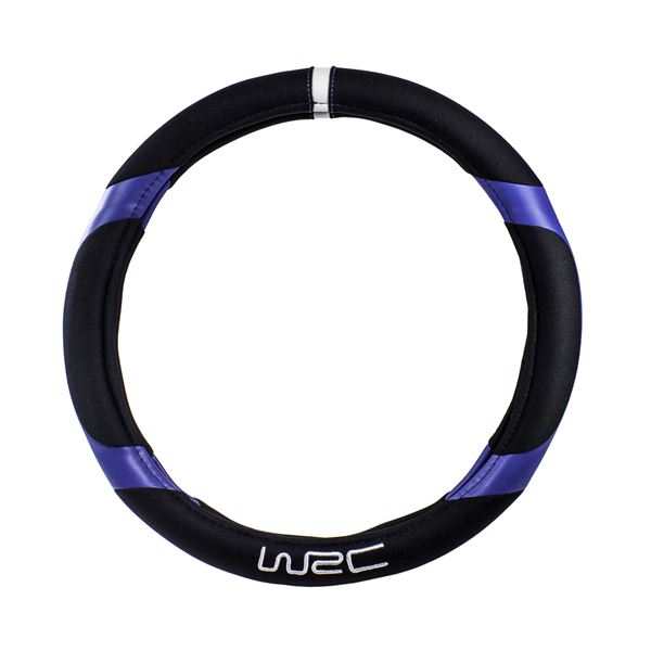 Couvre-volant bleu et noir racing WRC