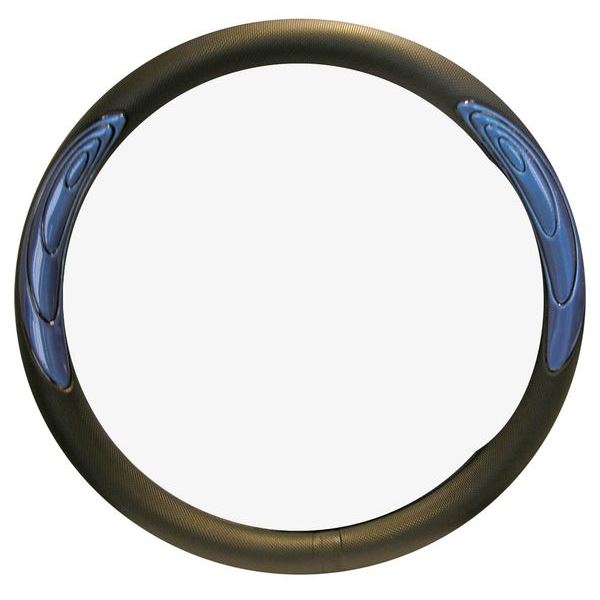 Couvre-volant noir décor bleu Tuning Effect