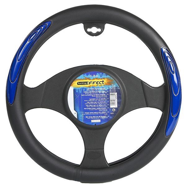 Couvre-volant noir décor bleu Tuning Effect