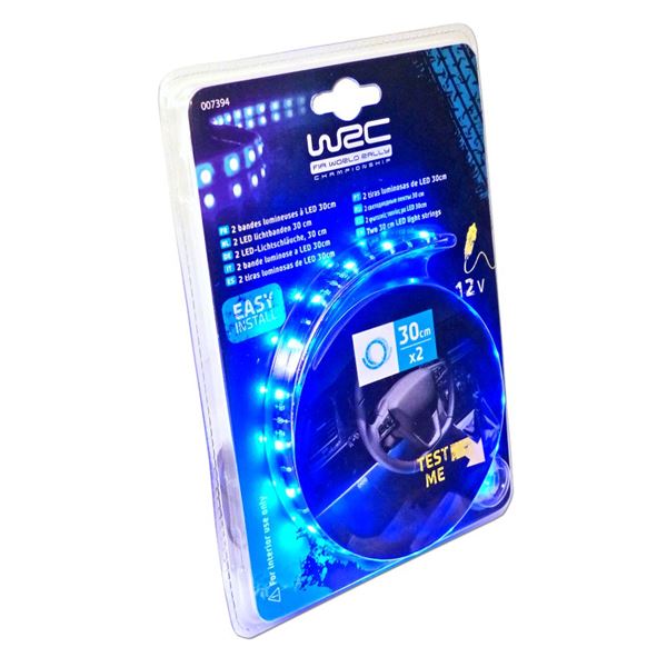 2 Bandes led 30 cm bleu WRC