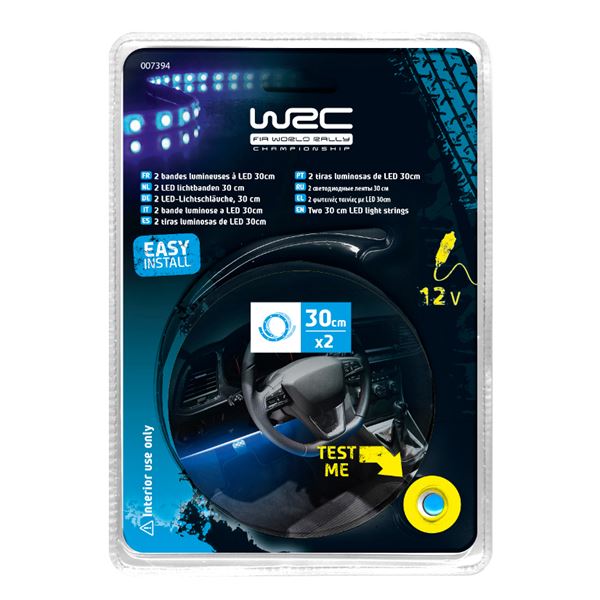 2 Bandes led 30 cm bleu WRC