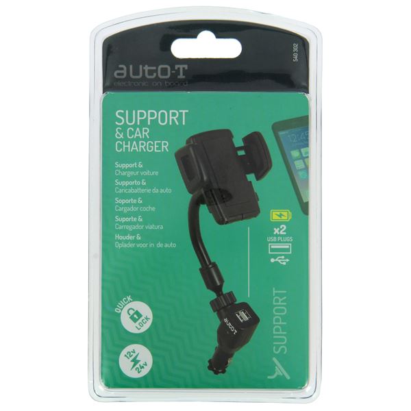 Support actif orientable pour smartphones/GPS Auto-T