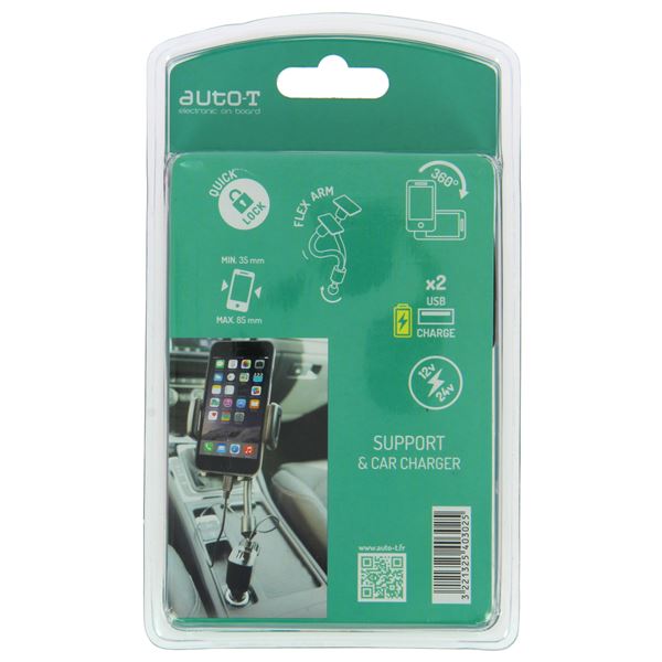 Support actif orientable pour smartphones/GPS Auto-T