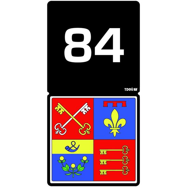 Autocollant voiture département 84 Tdou Cadox