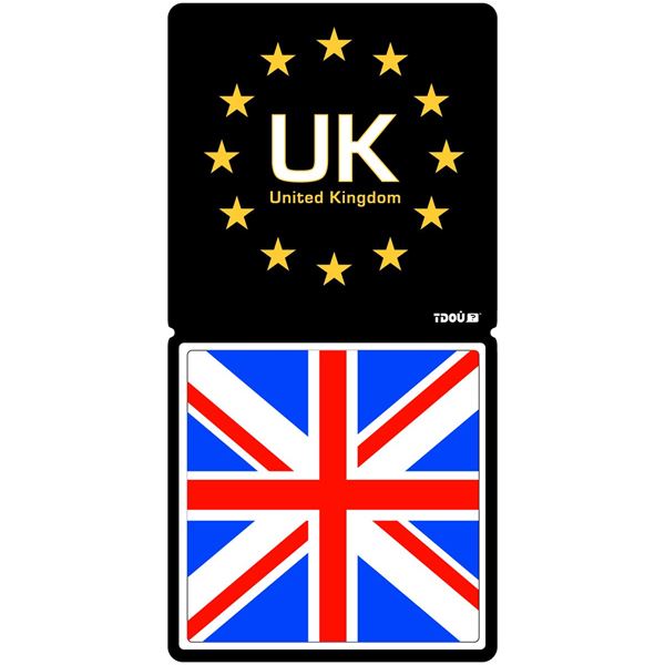 Autocollant voiture département UK Tdou Cadox