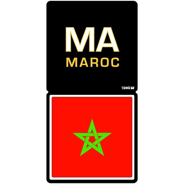 Autocollant voiture département Maroc