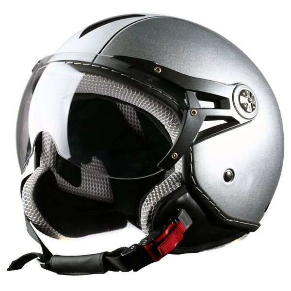 Casque moto jet décoré Eole One Way silver taille S (55-56 cm)