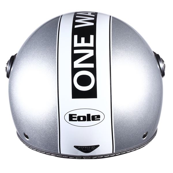 Casque moto jet décoré Eole One Way silver taille S (55-56 cm)