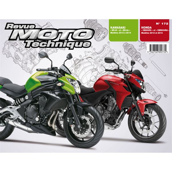 Revue Technique Moto pour KAWASAKI ER-6f et ER-6n & HONDA CB500FA et CBR500RA