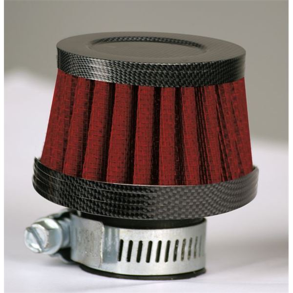 Reniflard conique diamètre 12 carbone/ rouge Cesam Sport