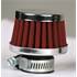 Reniflard conique diamètre 25 chrome/ rouge Cesam Sport