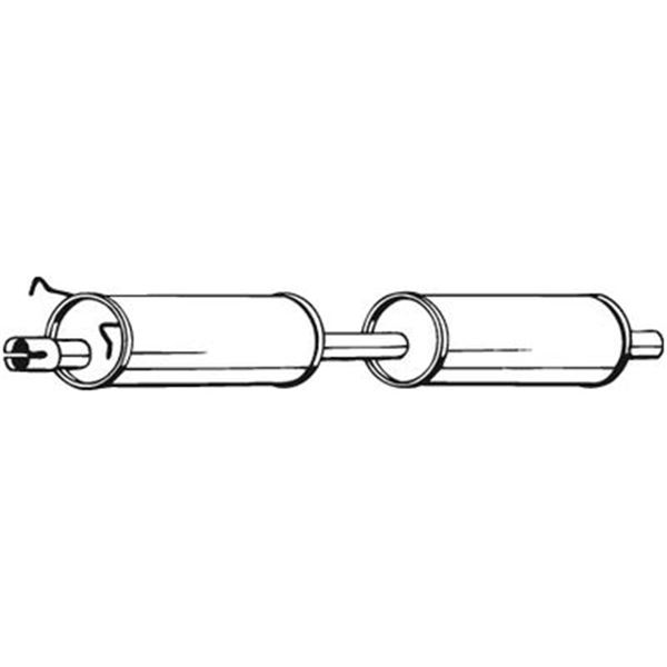 1 silencieux d'échappement intermédiaire Bosal 154461