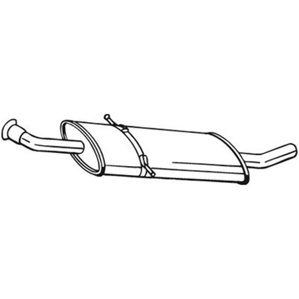 1 silencieux d'échappement intermédiaire Bosal 175017