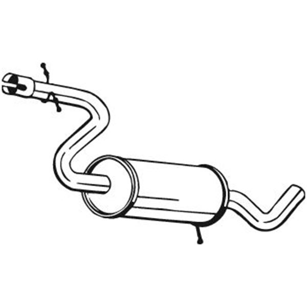 1 silencieux d'échappement intermédiaire Bosal 227045