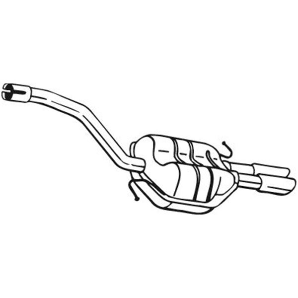 1 silencieux d'échappement arrière Bosal 233165