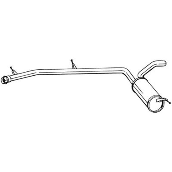 1 silencieux d'échappement arrière Bosal 282859