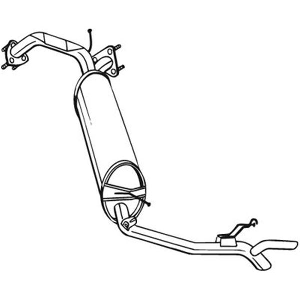 1 silencieux d'échappement arrière Bosal 282963
