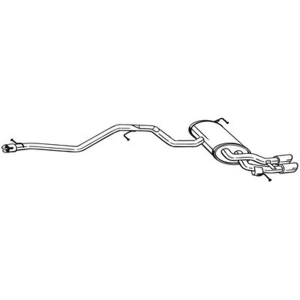 1 silencieux d'échappement arrière Bosal 286363