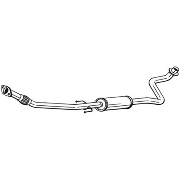 1 silencieux d'échappement intermédiaire Bosal 286419