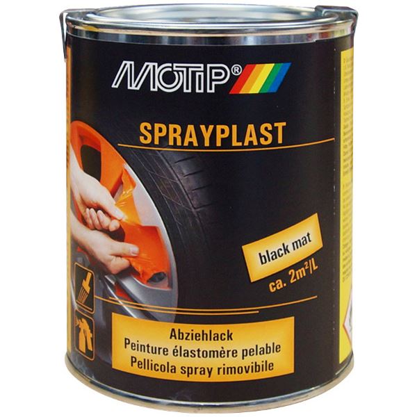 Elastomère pelable Sprayplast peinture, noir mat 750 ml