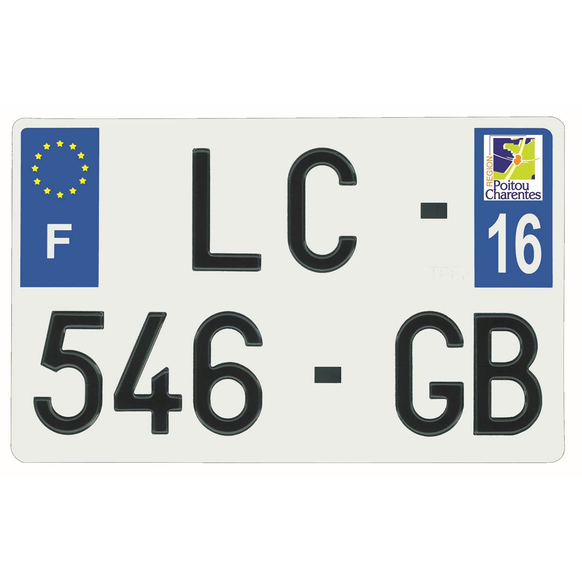 Plaque Immatriculation Alu 210 X 130 Mm Département 16