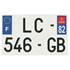 Plaque immatriculation alu 210 x 130 mm département 82