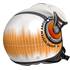 Casque moto jet Sound System gris et orange brillant Eole taille L