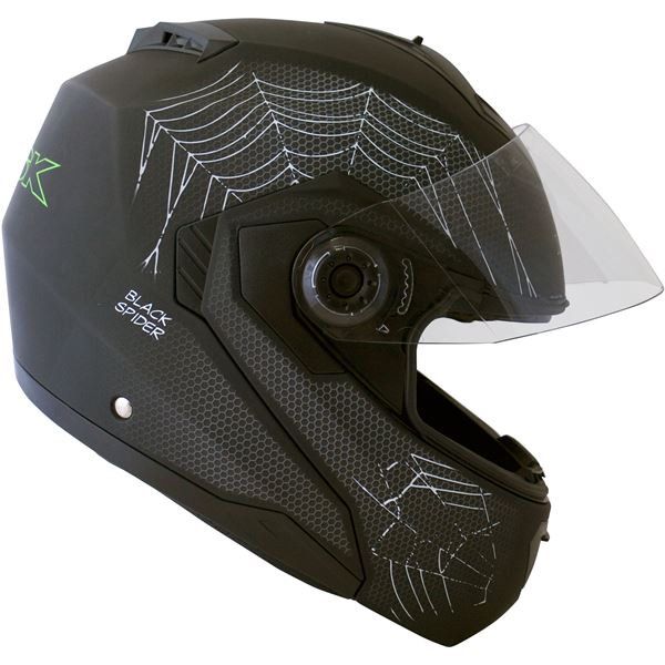 Casque moto modulable Black Spider noir mat KSK taille S