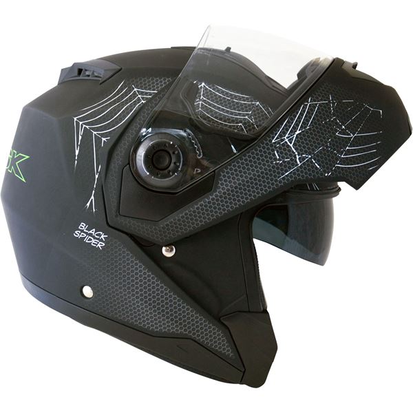 Casque moto modulable Black Spider noir mat KSK taille S