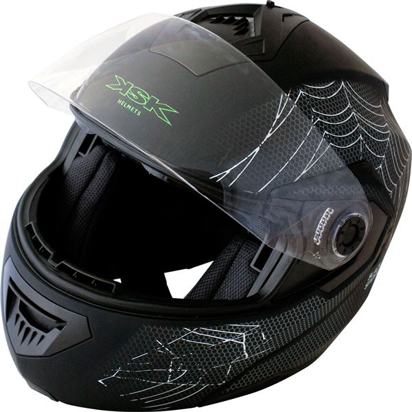 Casque moto modulable Black Spider noir mat KSK taille L