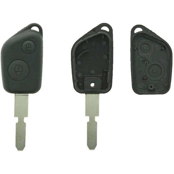 Coque clé PEUGEOT 2 boutons pour lame fraisée