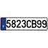 Plaque immatriculation moto 275 x 75 mm