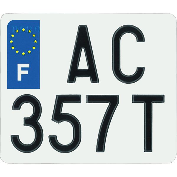 Plaque immatriculation alu 140 x 120 mm (ancien système)