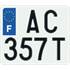 Plaque immatriculation alu 140 x 120 mm (ancien système)