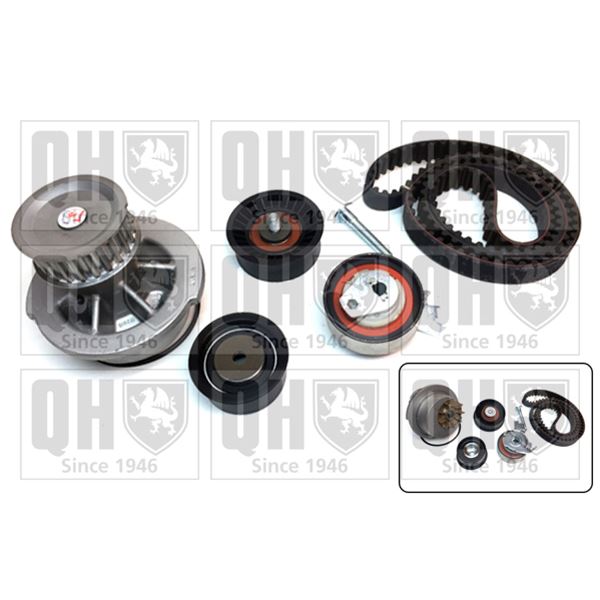 1 kit de distribution + 1 pompe à eau Quinton Hazell QBPK2730