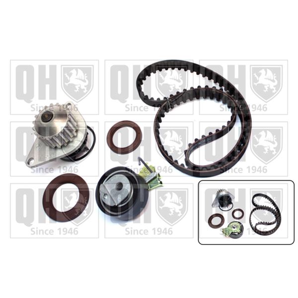 1 kit de distribution + 1 pompe à eau Quinton Hazell QBPK5770