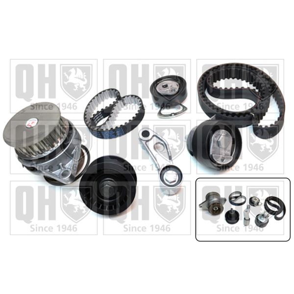 1 kit de distribution + 1 pompe à eau Quinton Hazell QBPK5821